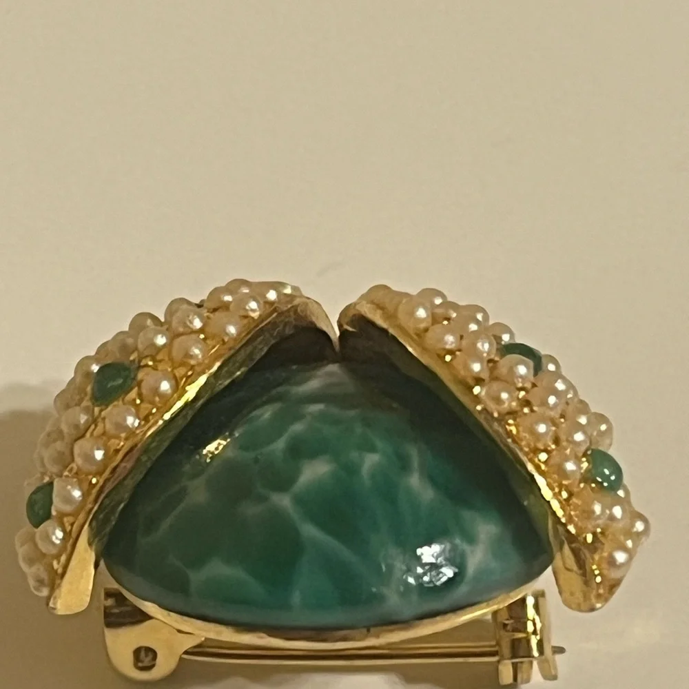 Beetle Bug Goldtone Stick Pin Brooch - Picture 3 of 9